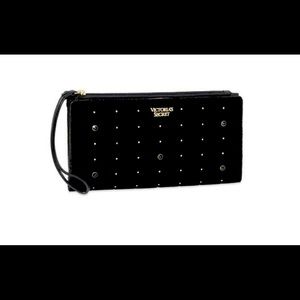 Victorias Secret Velvet Studded Wristlet Wallet